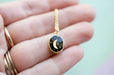 gemstone pendant necklace with moon