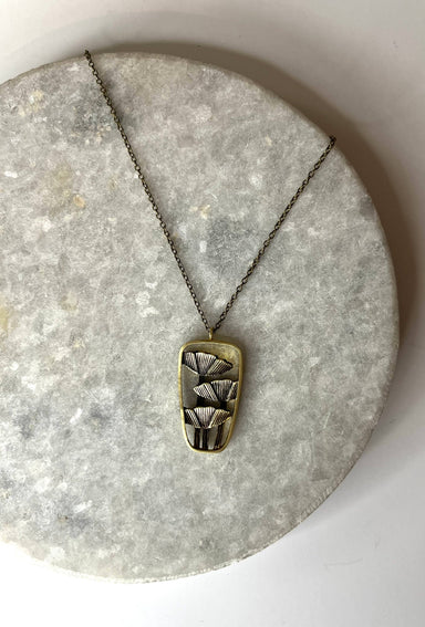 brass flower necklace