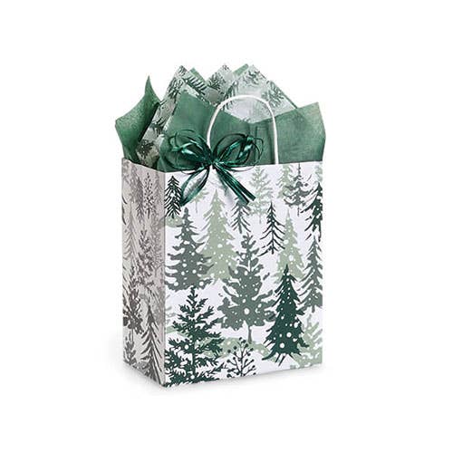 Snowy Pine Tree Paper Gift Bags