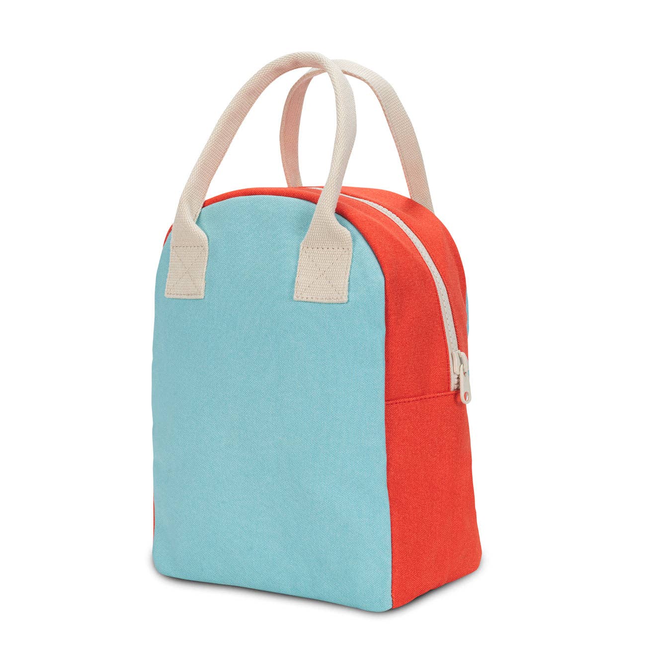 Blue and Red Zipper lunch bag