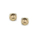 Small Dished Disc with Domed Rounded Square Post Earrings by Marjorie Baer, handcrafted jewelry made in California