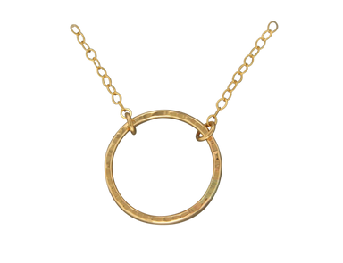 circle pendant gold necklace