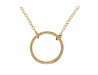 circle pendant gold necklace