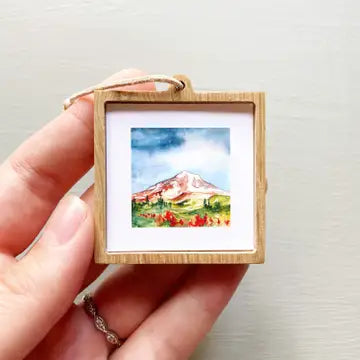Tiny Watercolor Framed Print | 1" Landscape
