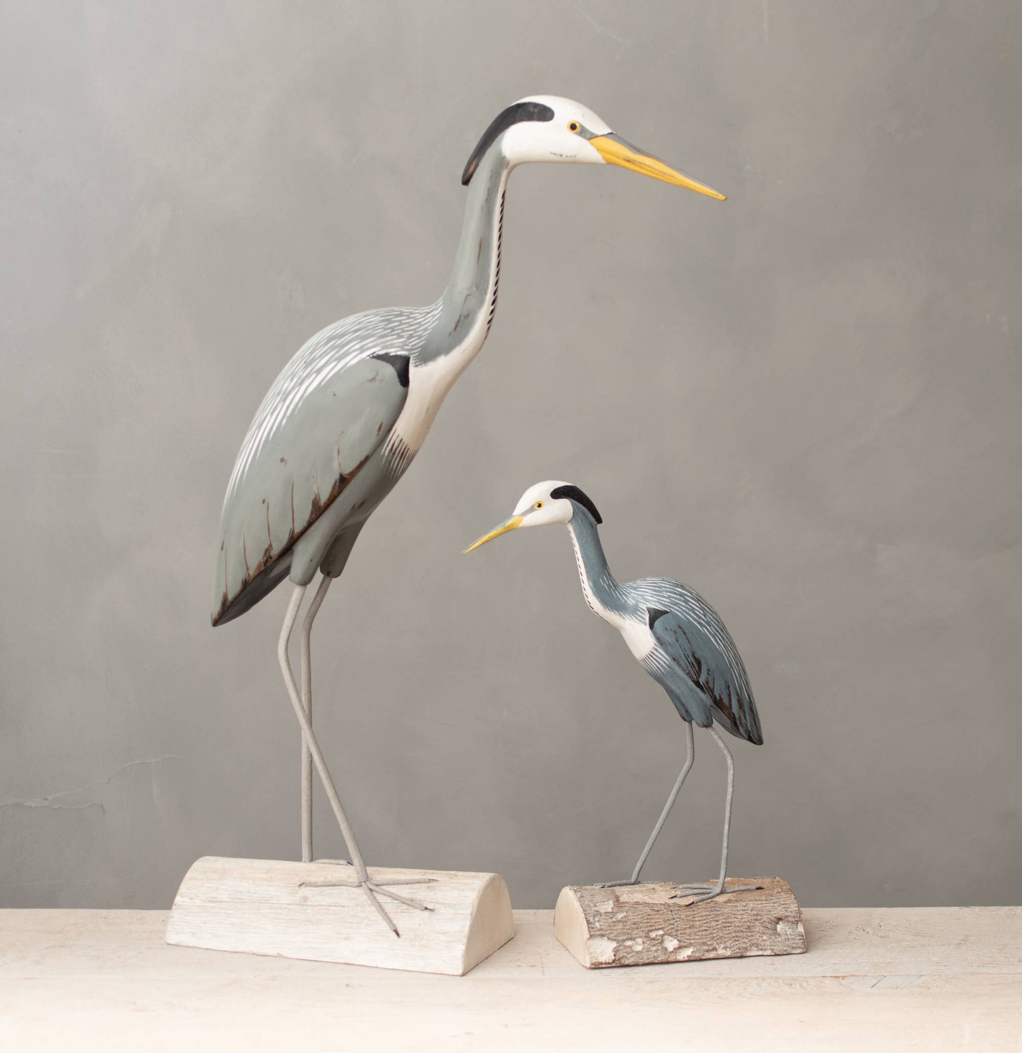 Heron - Great Blue - Medium- 14"H - Carved Ornament