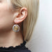 Cutout Disc with Hanging Disc Wire Earrings by Marjorie Baer, handcrafted jewelry made in California