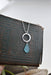 blue Glass Drop Silver Necklace