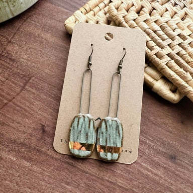 Turquoise Dropped Textured Ceramic Earrings that redefine elegance with a twist of handmade charm and a splash of 24K gold glam—or what we like to call ‘ear candy’!