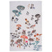 rodents with mushroom watercolor tea towel