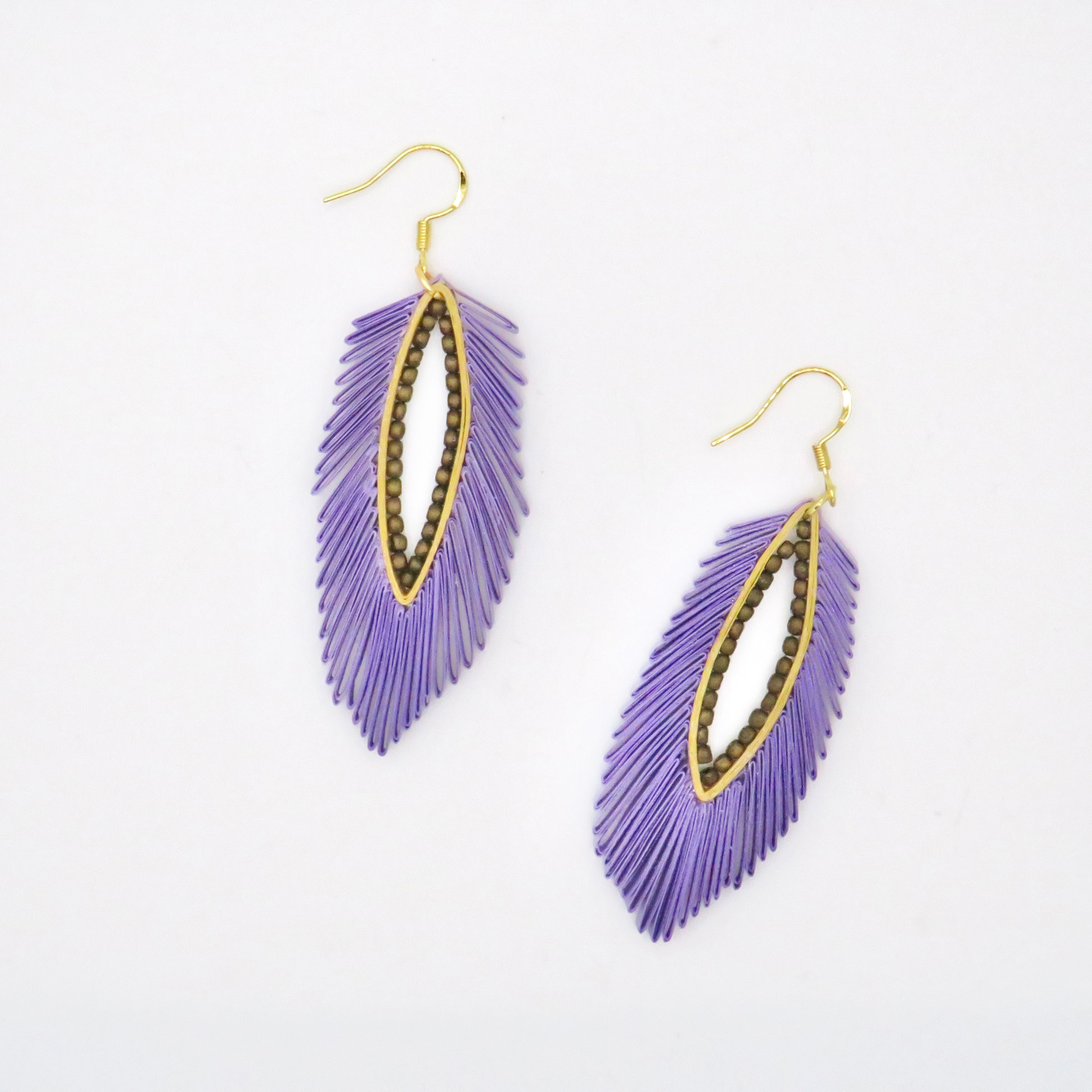 Breeze Chic | Lavender Plume Earrings