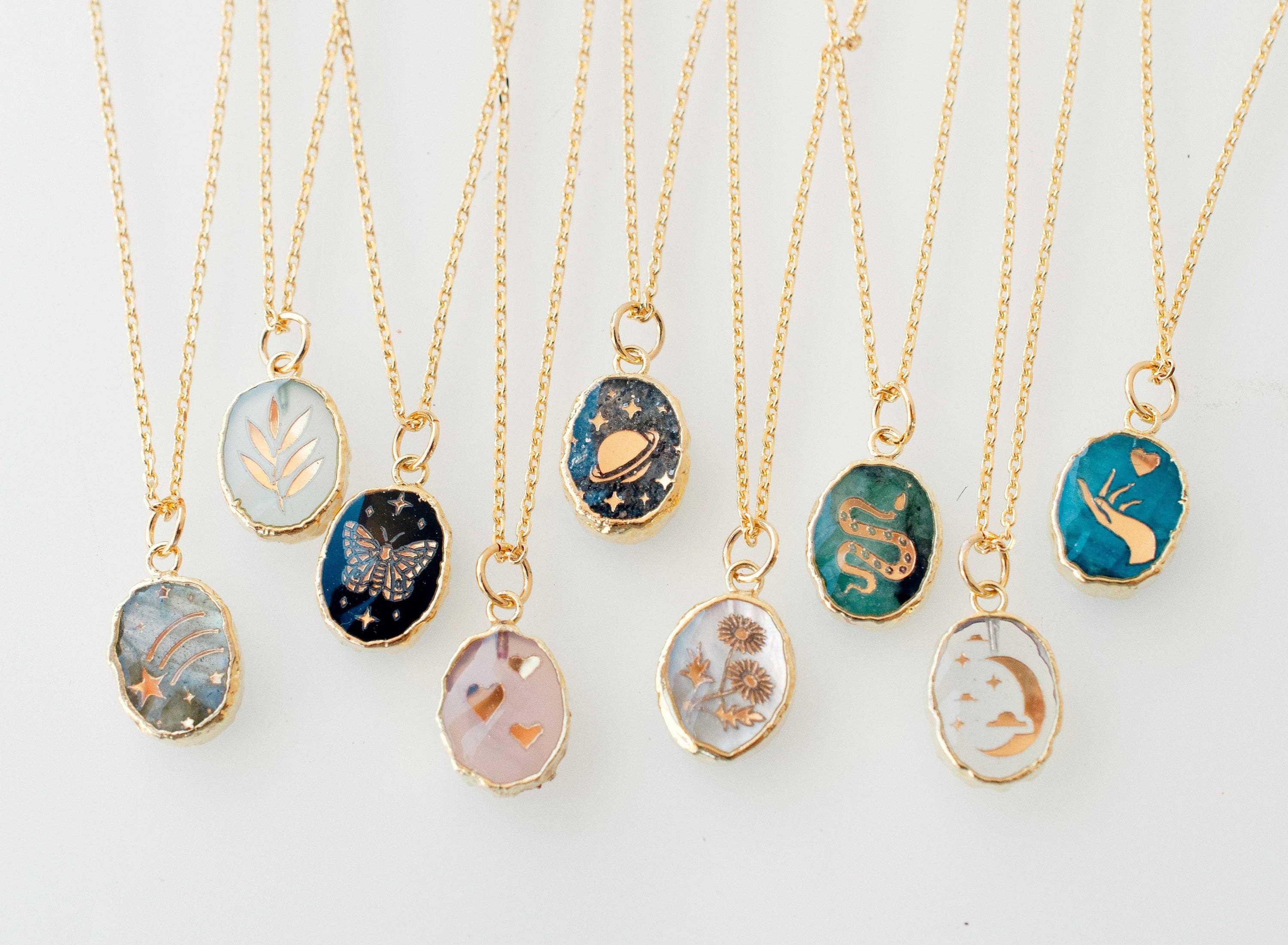 Gemstone Symbol Necklaces