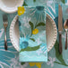 Close-up view of the Moonlit Napkin Set showcasing its screen printed design on 100% cotton fabric, ideal for stylish and elegant table settings.