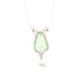 seaglass necklace with pearl