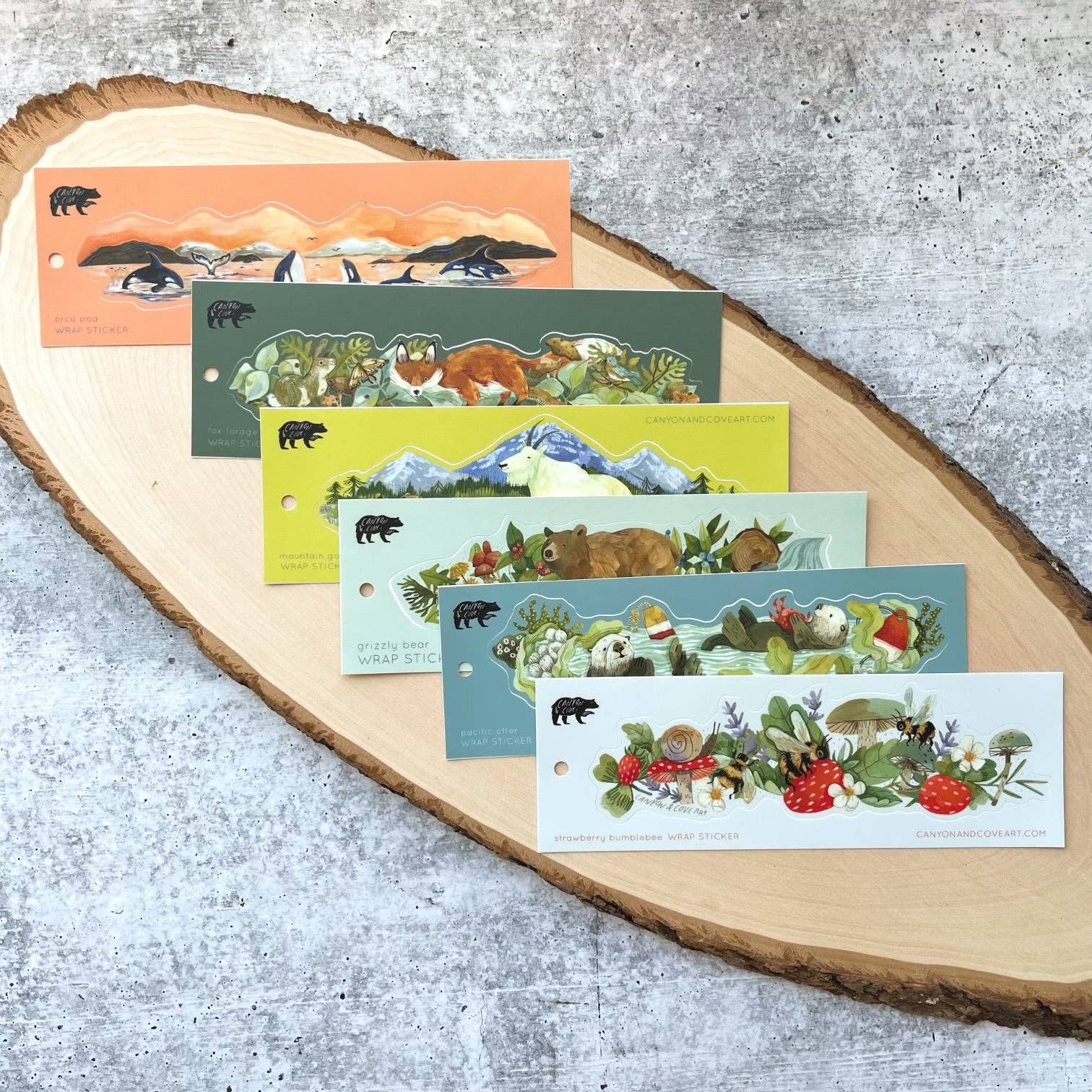 long wrap stickers for water bottles