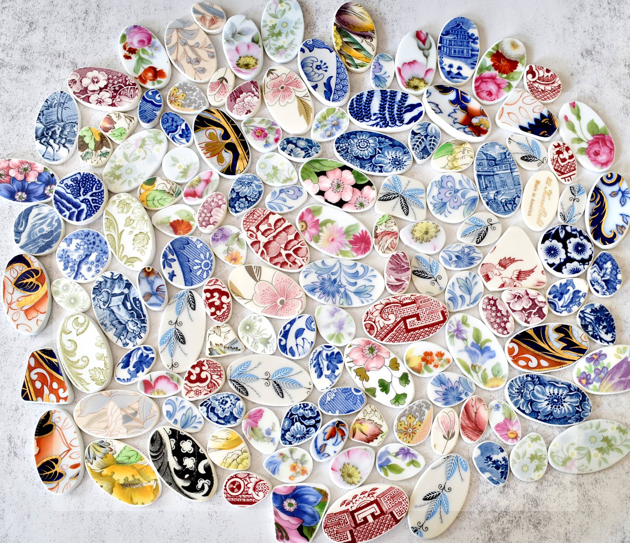 Broken Plate Stud Earring  