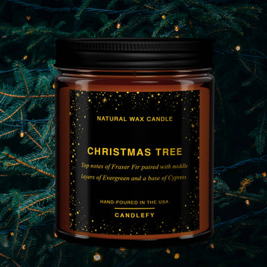 Candlefy Natural Wax Candle Christmas tree scent
