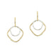 Small Square and Round Rings Wire Earrings by Marjorie Baer, handcrafted jewelry made in California