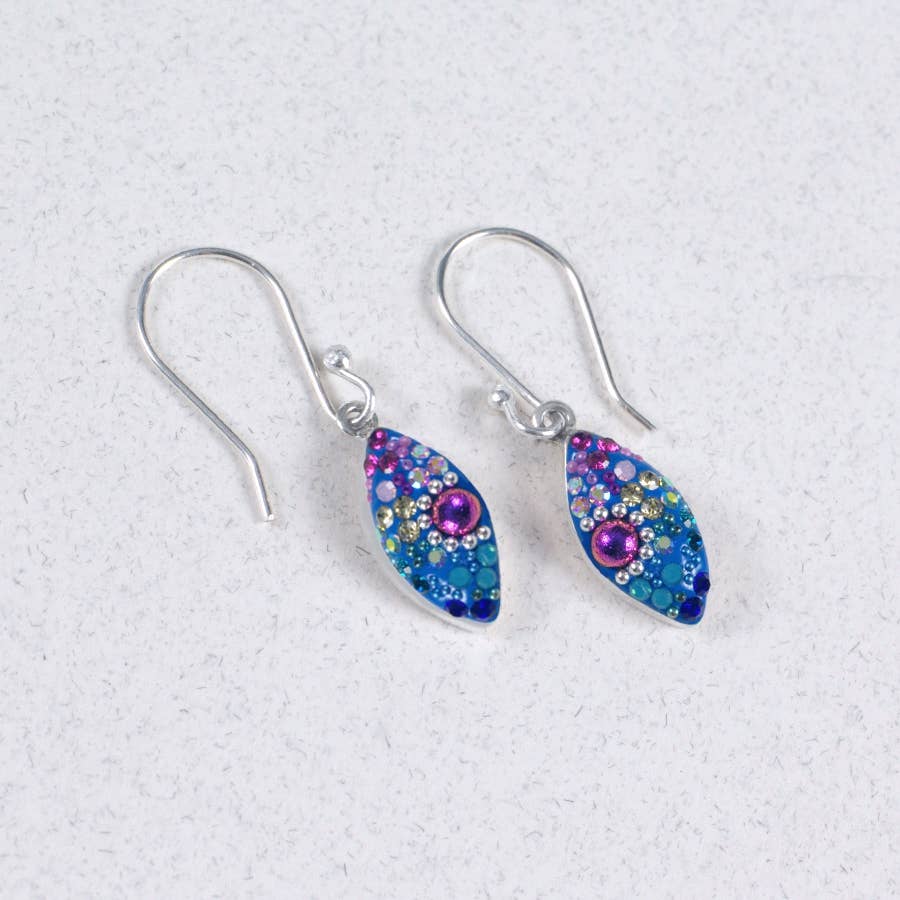Crystal & Silver Petite Seed Earrings showcasing delicate design and intricate hand-finished details, perfect for nature enthusiasts.