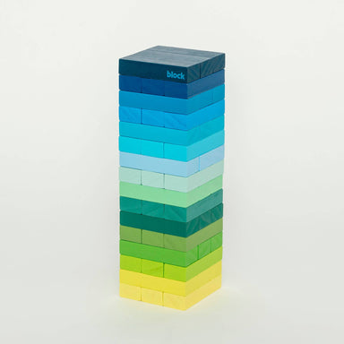 Gradient color wooden block tower