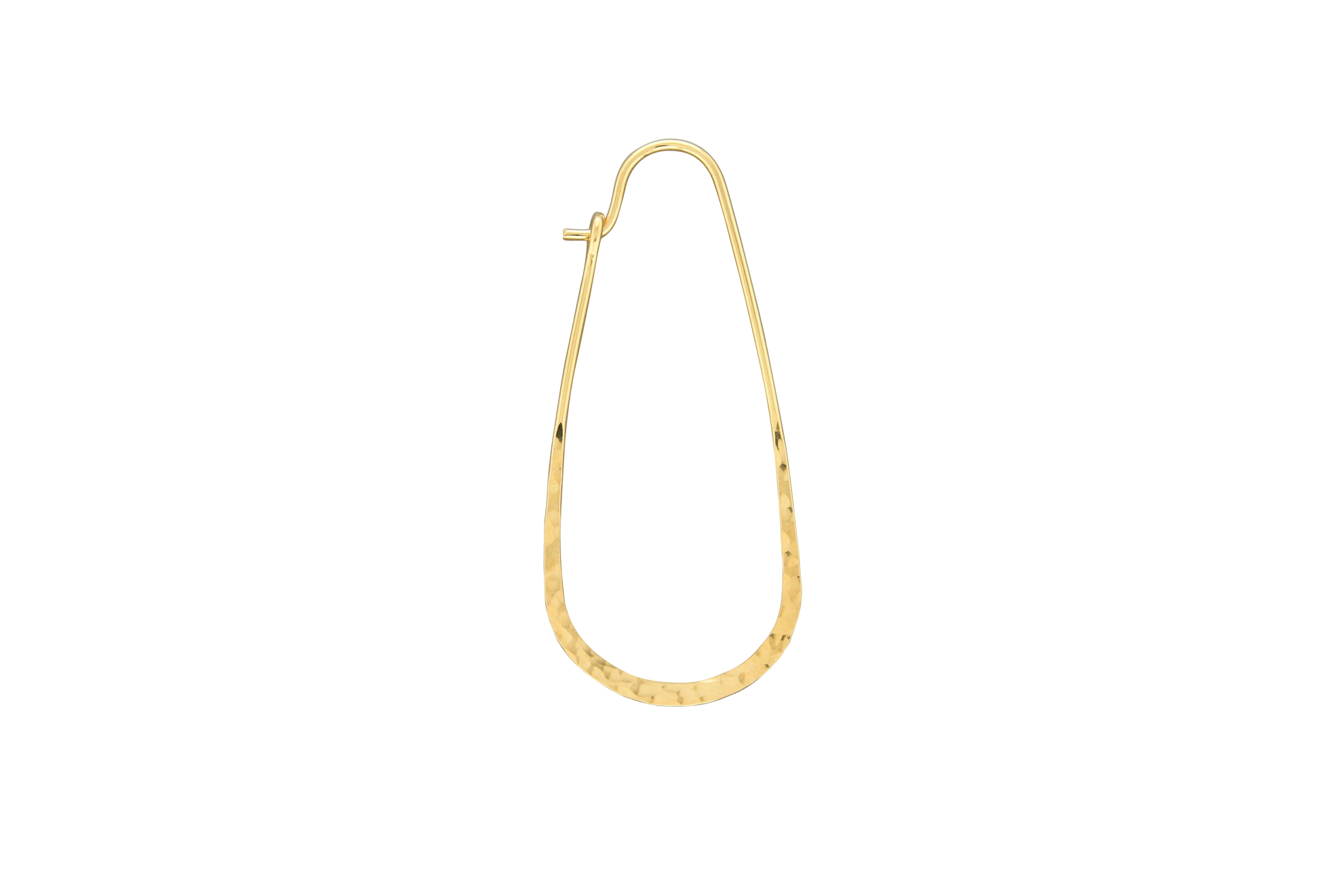 Elongated Tear Drop Hoop Earrings