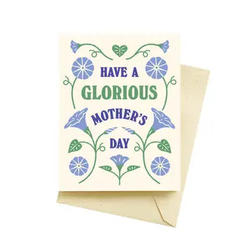 Mother's Day Card Collection featuring a humorous design that says 'MOM is WOW upside down'.