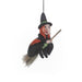 Felt Witch ornament on a broomstick 