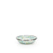 Individual Crow Canyon Home Enamelware Jardin Tasting Dish with distinctive Jardin swirl design, a stylish option for appetizers or samples, measuring 4.25 inches in diameter with a 4 ounce capacity.