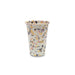 Catalina Enamelware 14 oz Tumbler featuring a vibrant pastel splatter pattern by Crow Canyon Home, designed for durability and style.