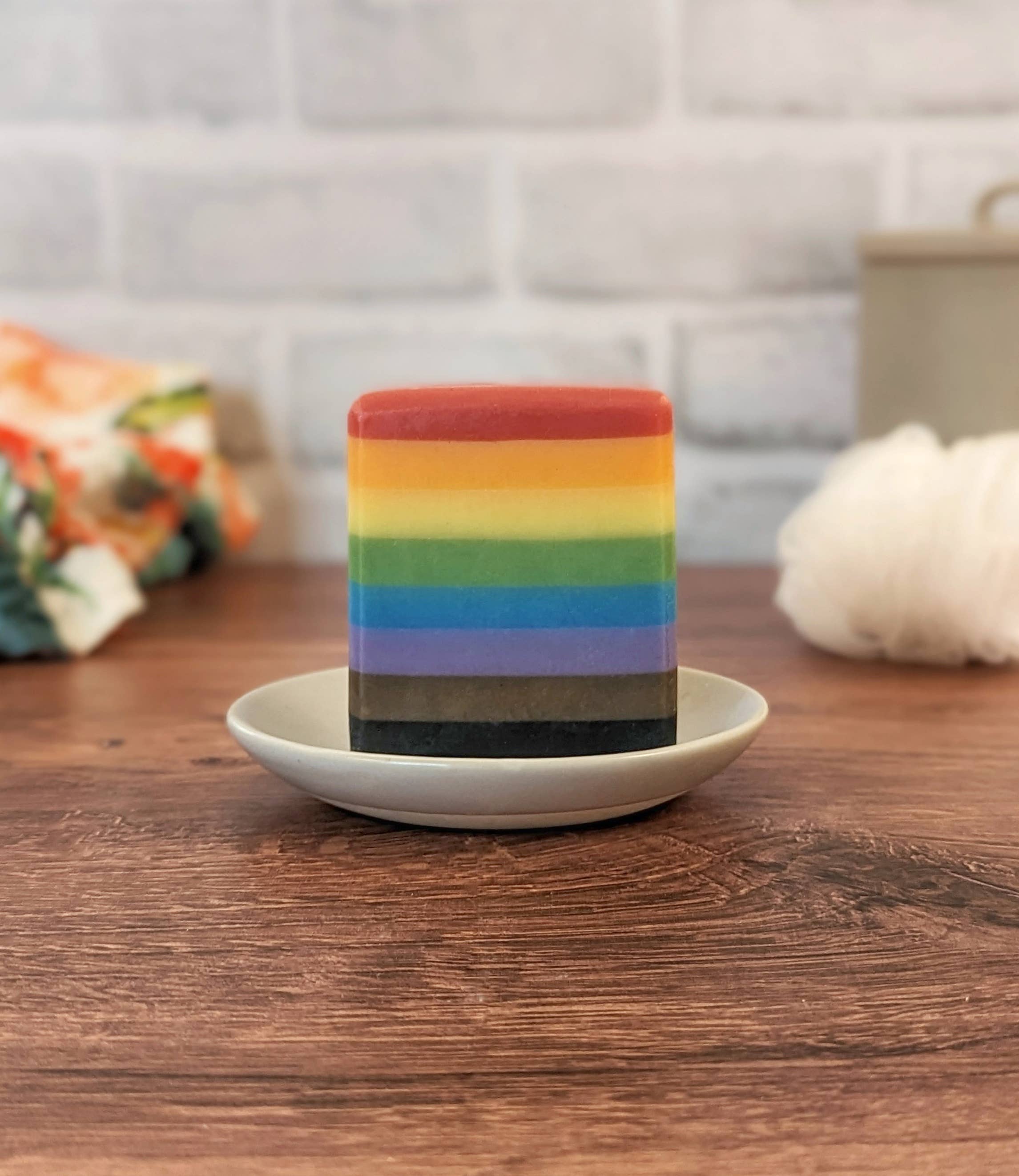 Rainbow bar soap