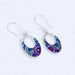 Crystal Oval Gondola Earrings by Mosaico Jewels featuring petite oval design in sparkling crystal and silver, perfect for everyday wear.