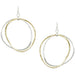 Double Hammered Hoops Wire Earrings by Marjorie Baer, handcrafted jewelry made in California