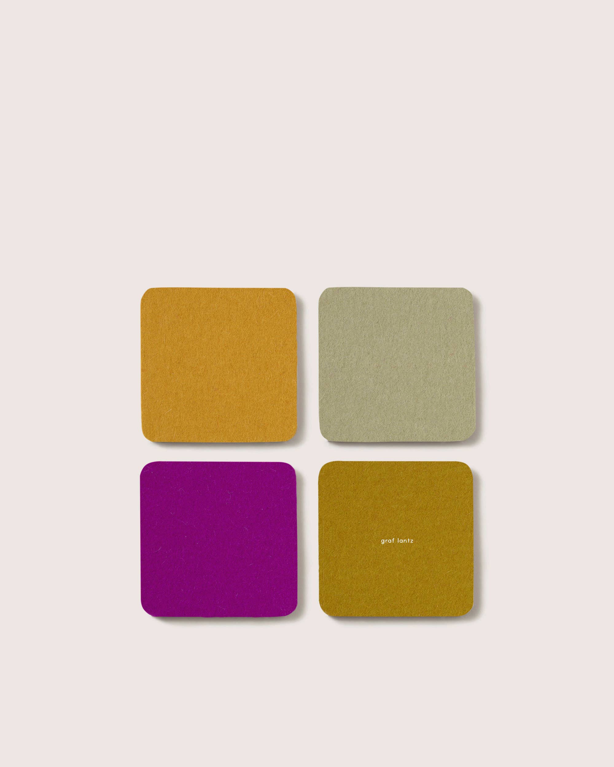 Felt Square Coaster | Set of 4 Multicolor