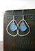 silver hoop with sea glass drop earrings