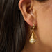 Viloa Encinitas gold-plated hoop earrings with nested freshwater baroque pearls