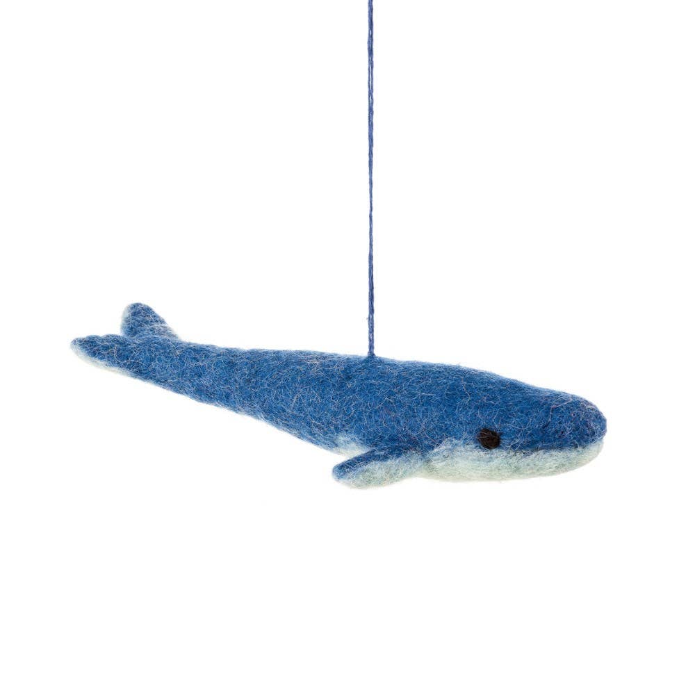 Felt Whale ornament