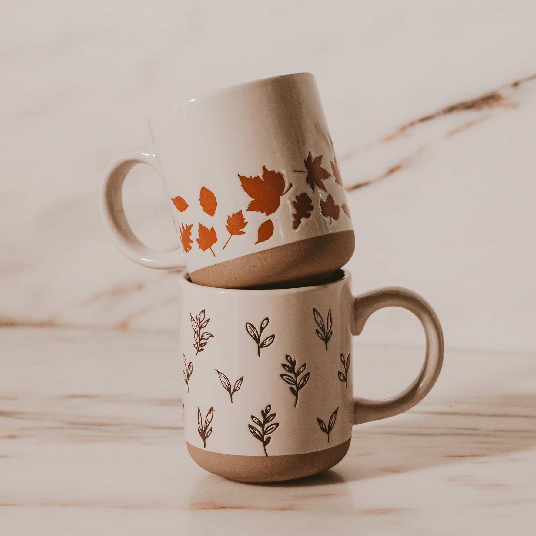 Orange Leaves Coffee Mug