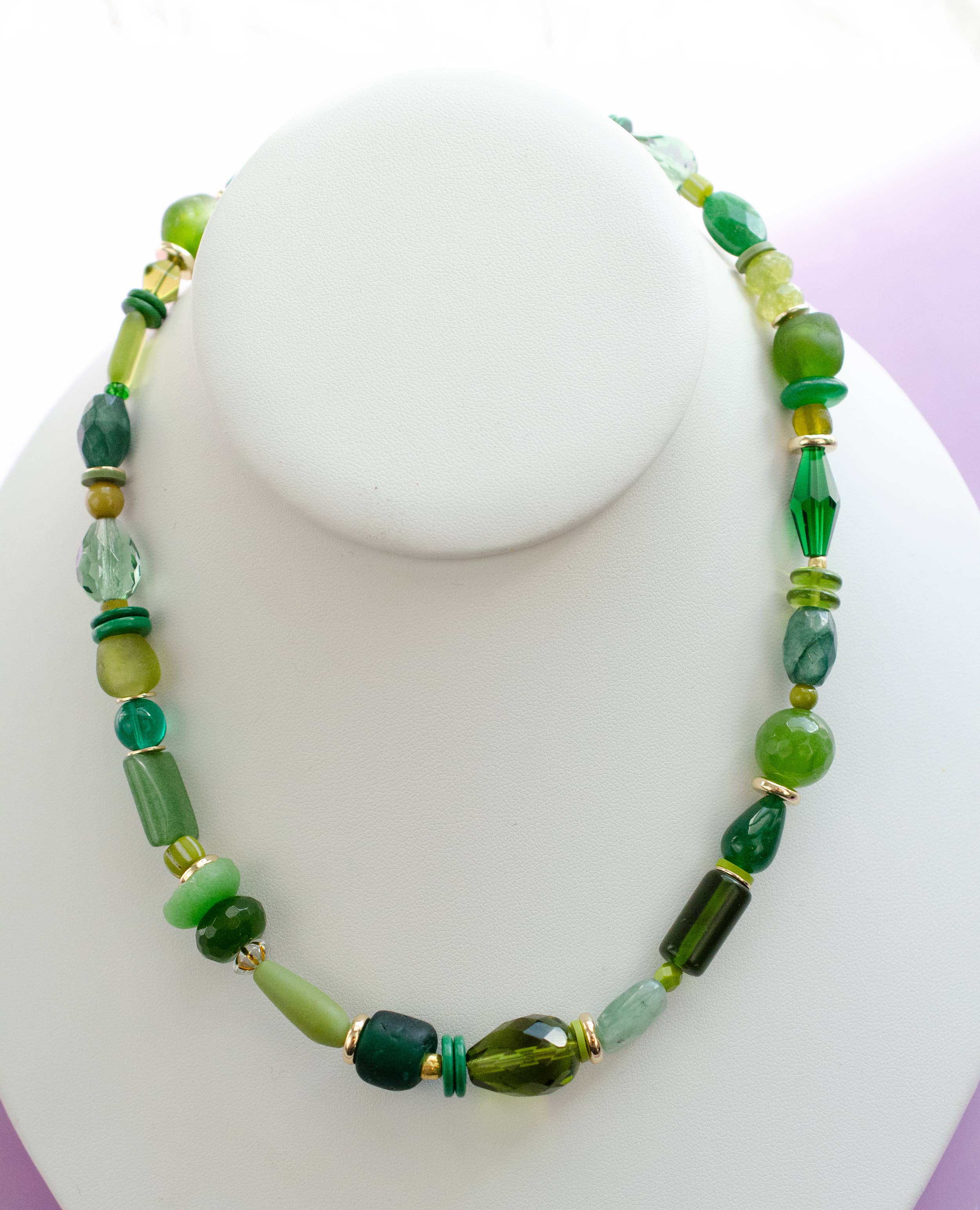 Emerald Green Beaded Necklace