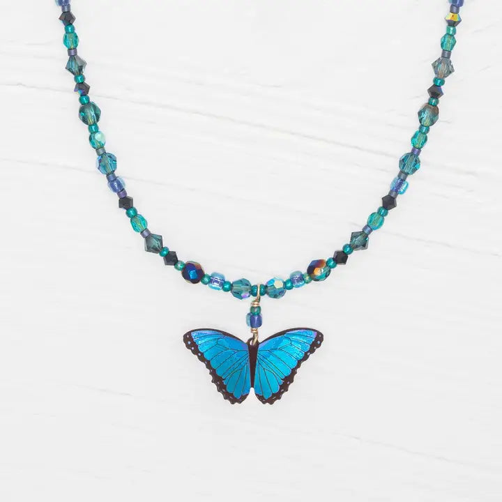 Bella Butterfly Beaded Necklace