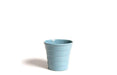 light blue ceramic planter
