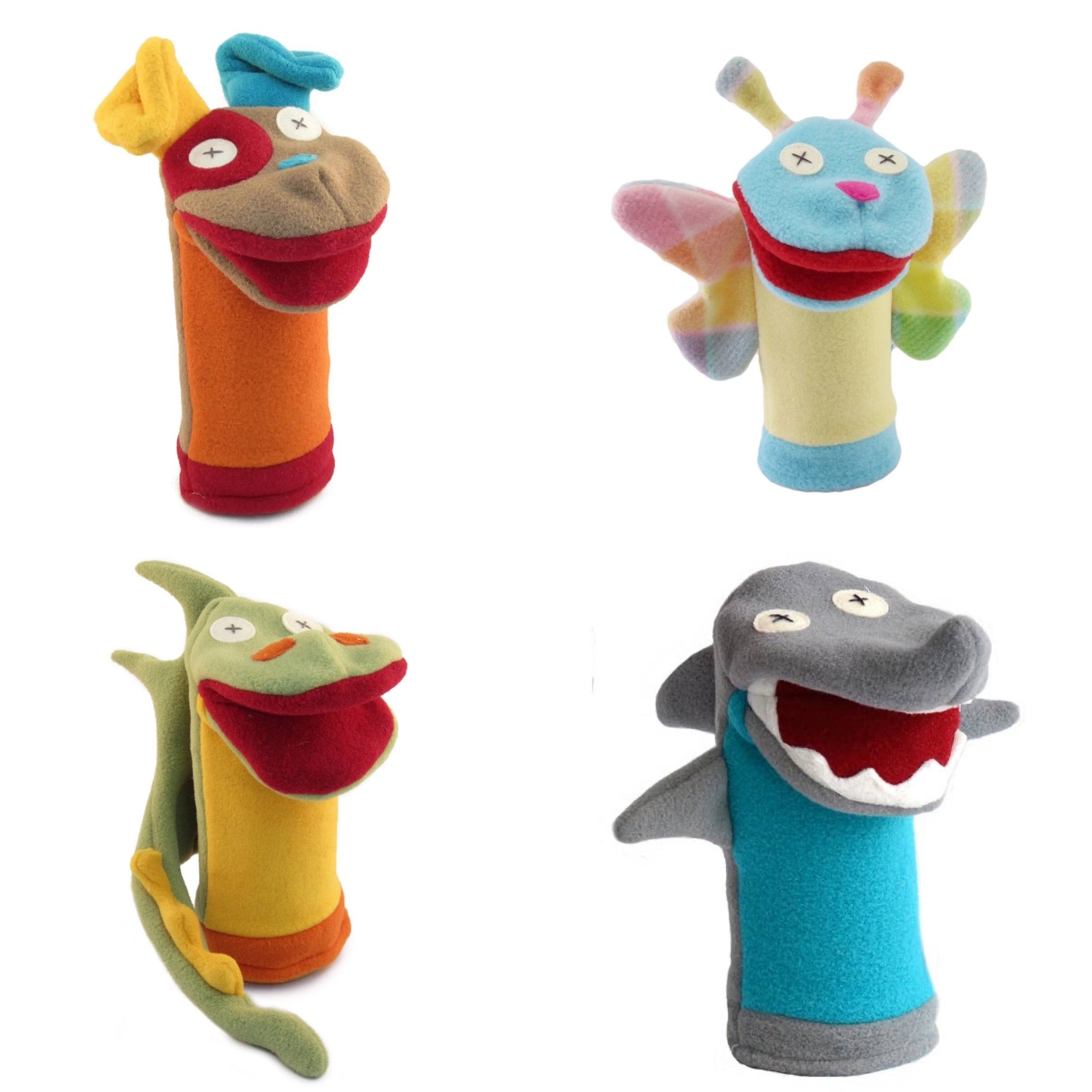 fleece handmade hand puppets