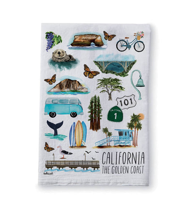 Golden Coast Tea Towel