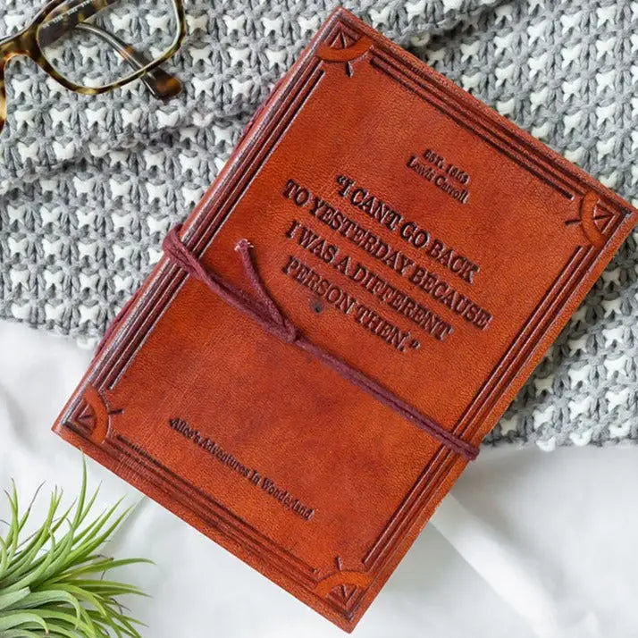 Handmade Leather Quote Journals | 5" x 7" - Capture your thoughts in style, because even your musings deserve designer leather!