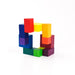 Colorful geometric wooden cube 