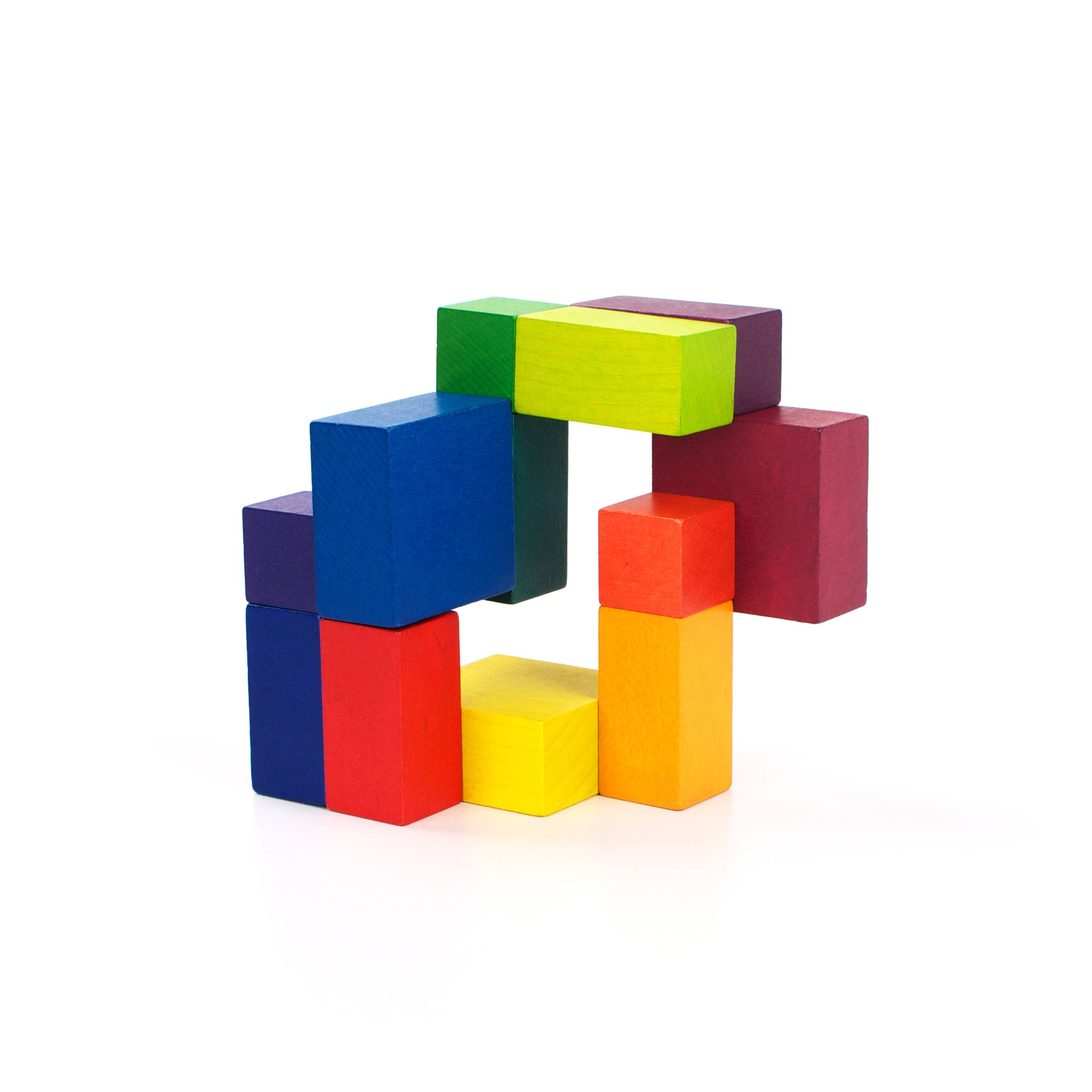 Colorful interlocking toy blocks 