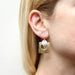 Medium Disc with Cutout Square Wire Earrings by Marjorie Baer, handcrafted jewelry made in California