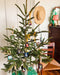 Christmas decorated with Vintage-style art locket ornaments