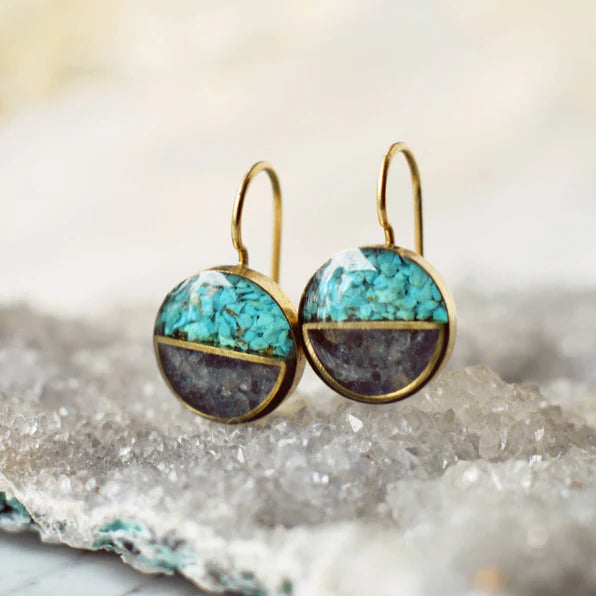 Horizon Crushed Gemstone Earrings