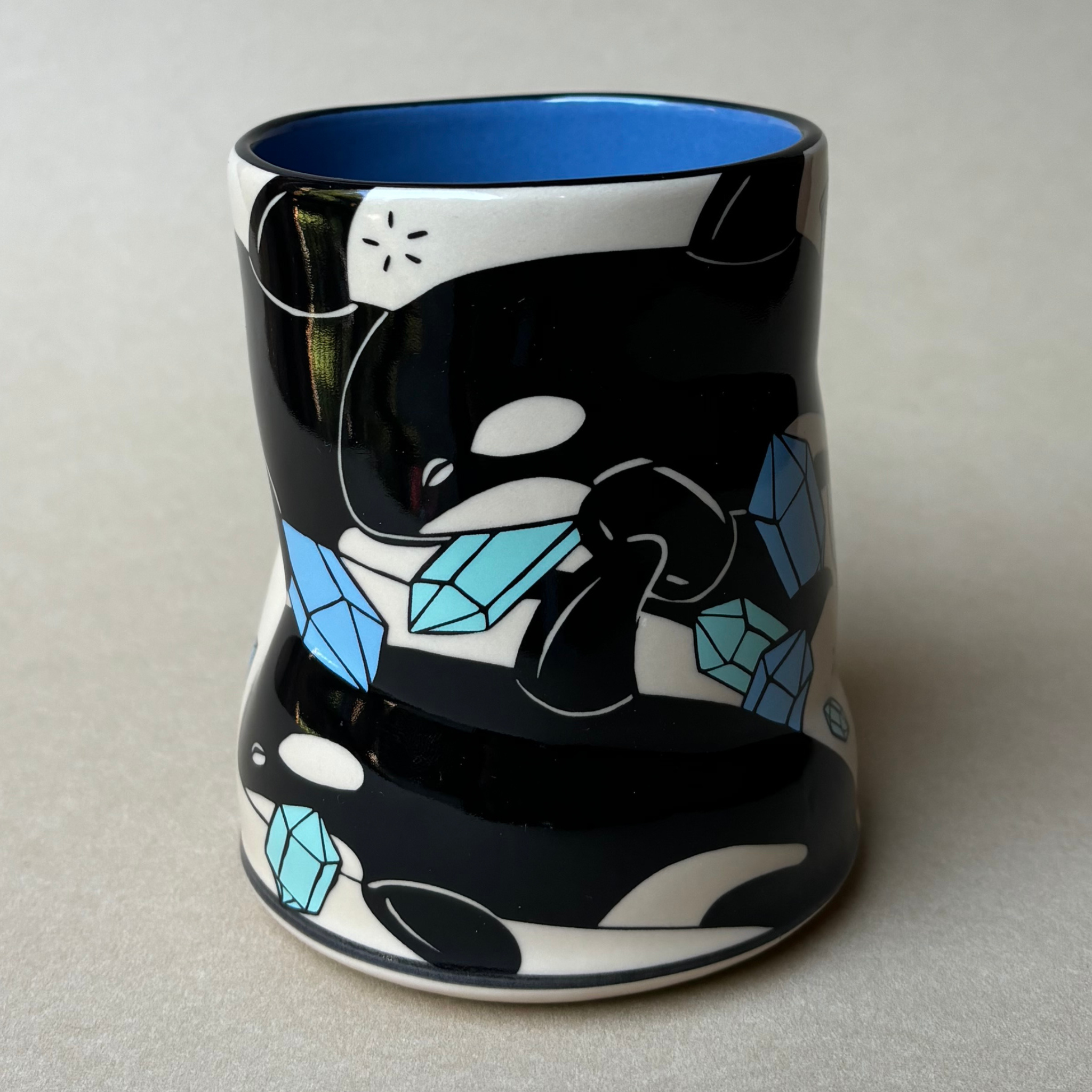 Multiple Orca ceramic cup