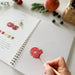 Fruit watercolor workbook cover featuring colorful fruit illustrations for kids and adults to paint.