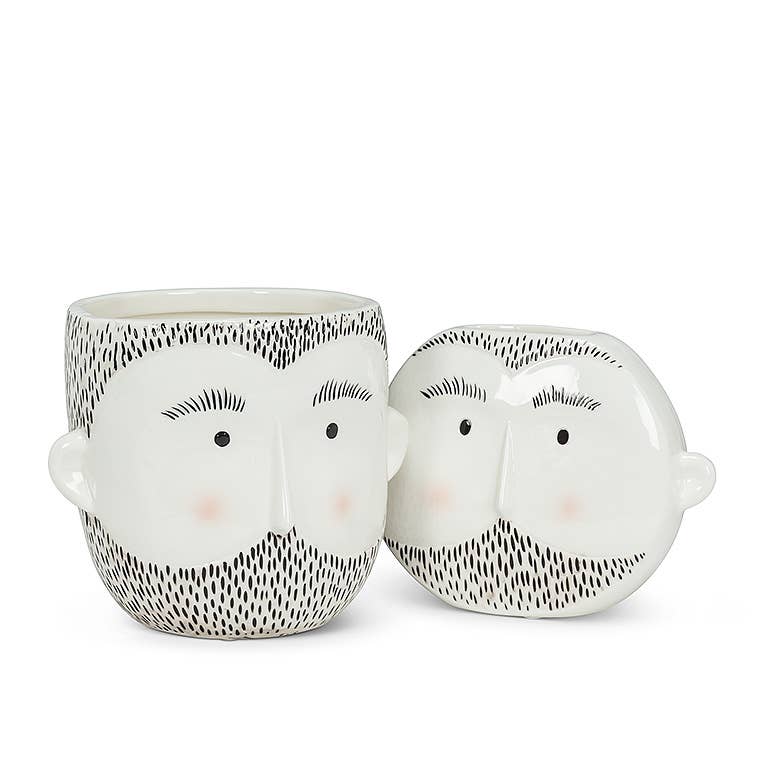 Bearded Man Planter-6.5"H-653